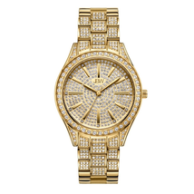 JBW Cristal 34 Quartz Diamond Gold Dial Ladies Watch J6383A