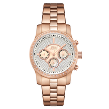 JBW Vixen Mother of Pearl Crystal Dial Rose Gold-tone Bracelet Diamond Bezel Ladies Watch J6327C