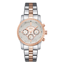 JBW Vixen Mother of Pearl Crystal Dial Two-tone Rose Gold-tone Bracelet Diamond Bezel Ladies Watch J6327B