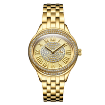 JBW Women's Plaza Oval Diamond 18K Gold-Plated Watch & Band Set J6366B J6366-SetB