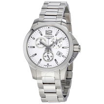 Longines Conquest Chronograph White Dial Unisex Watch L33794166 L3.379.4.16.6