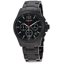 Longines Conquest V.H.P. Perpetual Chronograph Black Carbon Dial Men's Watch L37172666