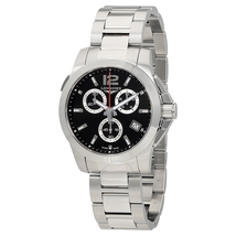 Longines Conquest Chronograph Quartz Black Dial Men's Watch L3.702.4.56.6