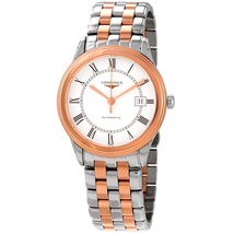 Longines Flagship Automatic White Dial Men's Two Tone Watch L4.974.3.91.7