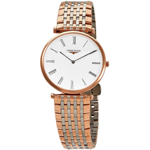 Longines La Grande Classique White Dial Ladies Silver and Rose Gold-tone Watch L4.709.1.21.7