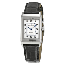 Jaeger LeCoultre Reverso Classique White Dial Black Leather Ladies Watch Q2518412