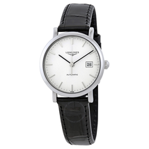 Longines Elegant Automatic White Dial Ladies Leather Watch L43104122