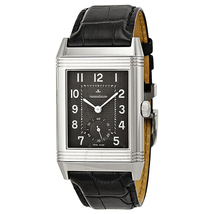 Jaeger LeCoultre Grande Reverso 976 Black Dial Leather Men's Watch Q3738470