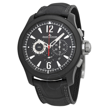 Jaeger LeCoultre Jaeger Lecoultre Master Compresser Black Dial Alligator Men's Watch Q204C470