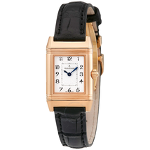 Jaeger LeCoultre Silver and Black 18kt Rose Gold Ladies Watch Q2662420