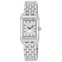 Jaeger LeCoultre Reverso Duetto Silver and Black Dial Stainless Steel Ladies Watch Q2668112