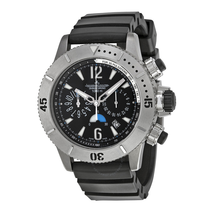 Jaeger LeCoultre Master Compressor Black Dial Titanium Black Rubber Men's Watch Q186T670