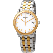 Longines Flagship White Matte Dial Automatic Men's Two Tone Watch L49743227