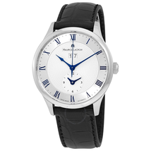 Maurice Lacroix Masterpiece Tradition Silver Dial Black Leather Men's Watch MP6707-SS001-110