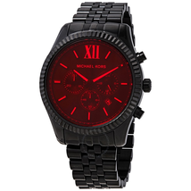 Michael Kors Lexington Chronograph Quartz Red Crystal Dial Men's Watch MK8733