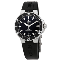Oris Aquis Black Dial Automatic Men's Rubber Watch 01 733 7730 4154-07 4 24 64EB
