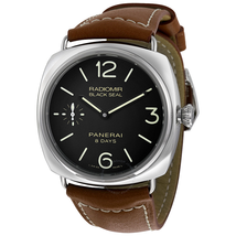 Panerai Radiomir Black Dial Brown Leather Men's Watch PAM00609