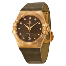 Omega Constellation 18kt Rose Gold Brown Dial Ladies Watch 12353356063001 123.53.35.60.63.001
