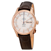 Omega De Ville Hour Vision 18kt Rose Gold Automatic Chronometer Silver Dial Men's Watch 431.63.41.22.02.001