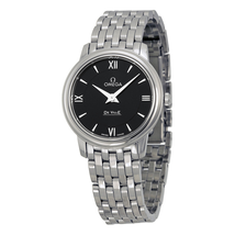 Omega DeVille Prestige Black Dial Stainless Steel Ladies Watch 42410276001001 424.10.27.60.01.001