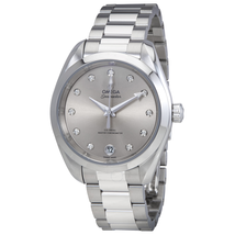 Omega Seamaster Aqua Terra Silver Diamond Dial Ladies Watch 220.10.34.20.60.001
