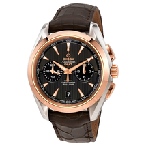 Omega Seamaster Aqua Terra Teak Grey Dial GMT Steel and 18K Rose Gold Automatic Men's Watch 23123435206001 231.23.43.52.06.001