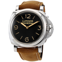 Panerai Luminor 1950 Black Dial Leather Men's Watch PAM00372