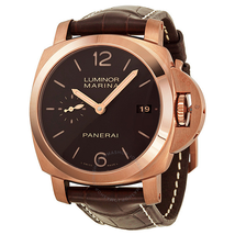 Panerai Luminor Marina 1950 3 Days Automatic Brown Dial 18 kt Rose Gold Men's Watch PAM00393