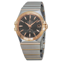 Omega Constellation Automatic Grey Dial Steel and 18kt Rose Gold Men's Watch 12320352006002 123.20.35.20.06.002