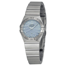 Omega Constellation Blue Mother of Pearl Dial Stainless Steel Ladies Watch 123.10.24.60.57.001