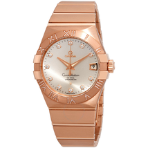 Omega Constellation Silver Dial Rose Gold Men's Watch 123.55.38.21.52.007