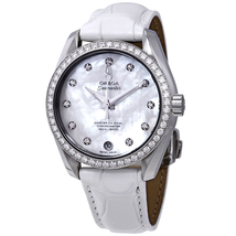 Omega Seamaster Aqua Terra Automatic Diamond White Mother of Pearl Dial Ladies Watch 231.18.39.21.55.001