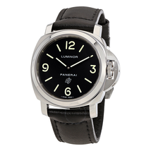 Panerai Luminor Base Logo Acciaio Black Dial Men's Watch PAM01000
