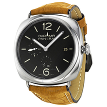 Panerai Radiomir 10 Days GMT Black Dial Brown Leather Men's Watch PAM00323