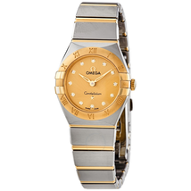 Omega Constellation Manhattan Quartz Diamond Champagne Dial Ladies Watch 131.20.25.60.58.001