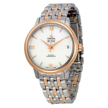 Omega De Ville Automatic Mother of Pearl Dial Stainless Steel and 18kt Rose Gold Ladies Watch 42420332005002 424.20.33.20.05.002