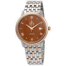 Omega De Ville Prestige Automatic Chronometer Brown Dial Two-Tone Men's Watch 424.20.40.20.13.001