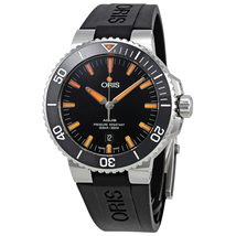Oris Aquis Black Dial Automatic Men's Rubber Watch 01 733 7730 4159-07 4 24 64EB