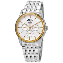 Oris Artelier Complication Moon Phase Silver Dial Men's Watch 582-7689-6351MB 01 582 7689 6351-07 8 21 77