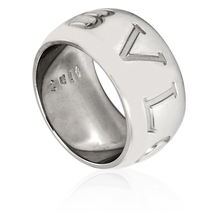 Bvlgari Monologo 18k White Gold Band Ring- Size 50 (US 5 1/2) AN854491-50
