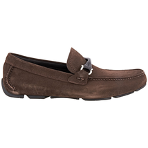 Ferragamo Men's Gancini Bit Suede Loafer In Brown 29396 686060