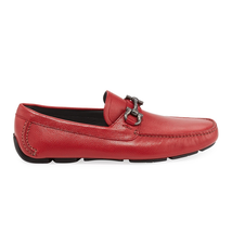 Ferragamo Salvatore  Red Gancini Bit Driver Moccasin, Brand Size 8 024728 671738 6060