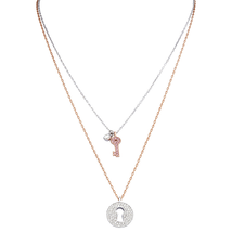 Swarovski Crystal Wishes Key Pendant Set - Pink 5272240