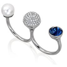 Swarovski Forward Double Ring - Size 6 5257552