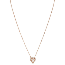 Swarovski Sparkling Dance Heart Necklace White Rose Gold Plating 5284188