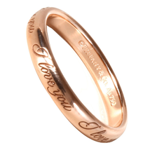Tiffany & Co. Ladies  Notes "I Love You" Band Ring, Size  7.5 25818369