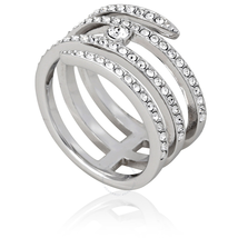 Swarovski Creativity Coiled Silver-tone Ring - Size 6 5221413
