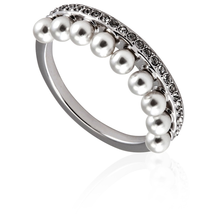 Swarovski Ladies Lisboa Ring, White, Rhodium Plated Size 55 5388859