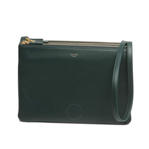 Celine Ladies Trio Bag in Smooth Lambskin- Green 171453ETA.31AN