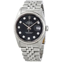 Rolex Pre-owned  Datejust Automatic Diamond Black Dial Men's Watch RLX16234BKDJ (Pre-own)
